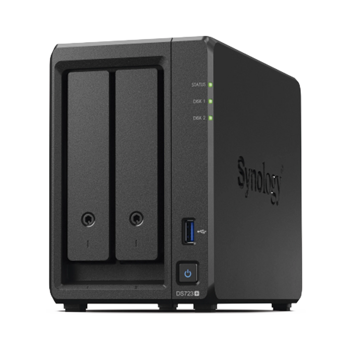 SERVIDOR NAS DE 2 BAHÍAS (EXPANDIBLE A 7 BAHÍAS) / HASTA 126 TB / SERVICIO NUBE GRATIS (P2P) / ADMINISTRACIÓN REMOTA Y RESPALDO PROGRAMADO-Servidores / Almacenamiento / Cómputo-SYNOLOGY-DS723PLUS-Bsai Seguridad & Controles