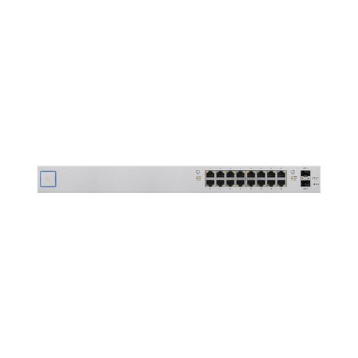 SWITCH UNIFI ADMINISTRABLE DE 18 PUERTOS (16 GIBABIT POE+ 802.3AT/AF Y PASIVO 24V + 2 SFP) 150 WATTS-Redes WiFi-UBIQUITI NETWORKS-US-16-150W-Bsai Seguridad & Controles