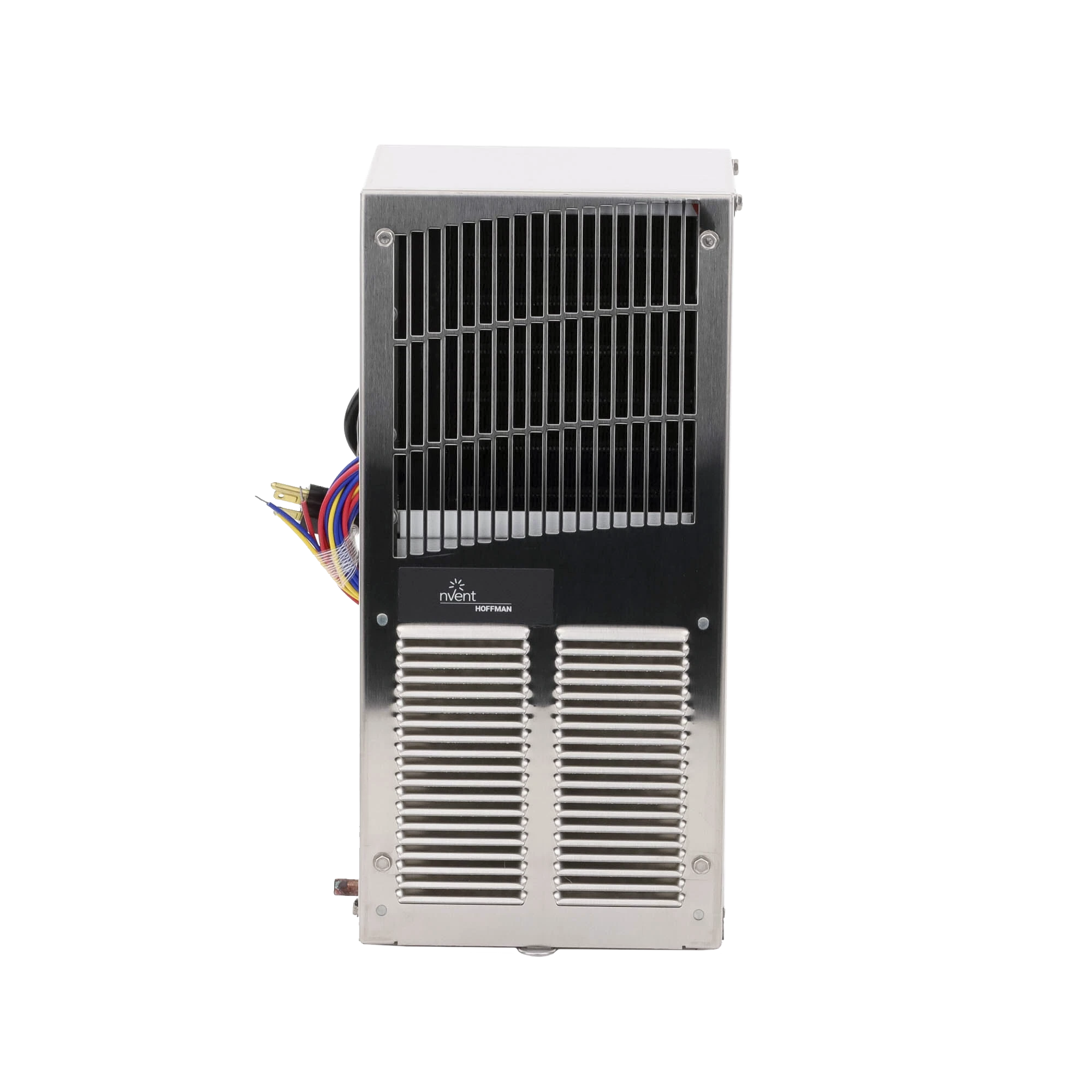 AIRE ACONDICIONADO COMPACTO PARA EXTERIOR, USO EN GABINETES DE TELECOMUNICACIONES DE GRADO INDUSTRIAL, FRÍO T15, 800 BTU, 115 VCA, DE ACERO INOXIDABLE 304, COLOR GRIS-Racks y Gabinetes-HOFFMAN-Bsai Seguridad & Controles