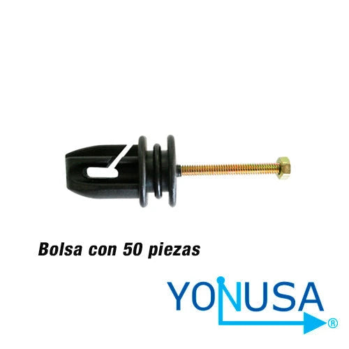 AISLADOR DE MÚLTIPLE 3 EN 1 PREMIUM YONUSA AIS03 50PZAS X BOLSA SE PUEDE USAR COMO AISLADOR DE PASO, DE ESQUINA O TENSOR-Cercas Eléctricas-YONUSA-Bsai Seguridad & Controles