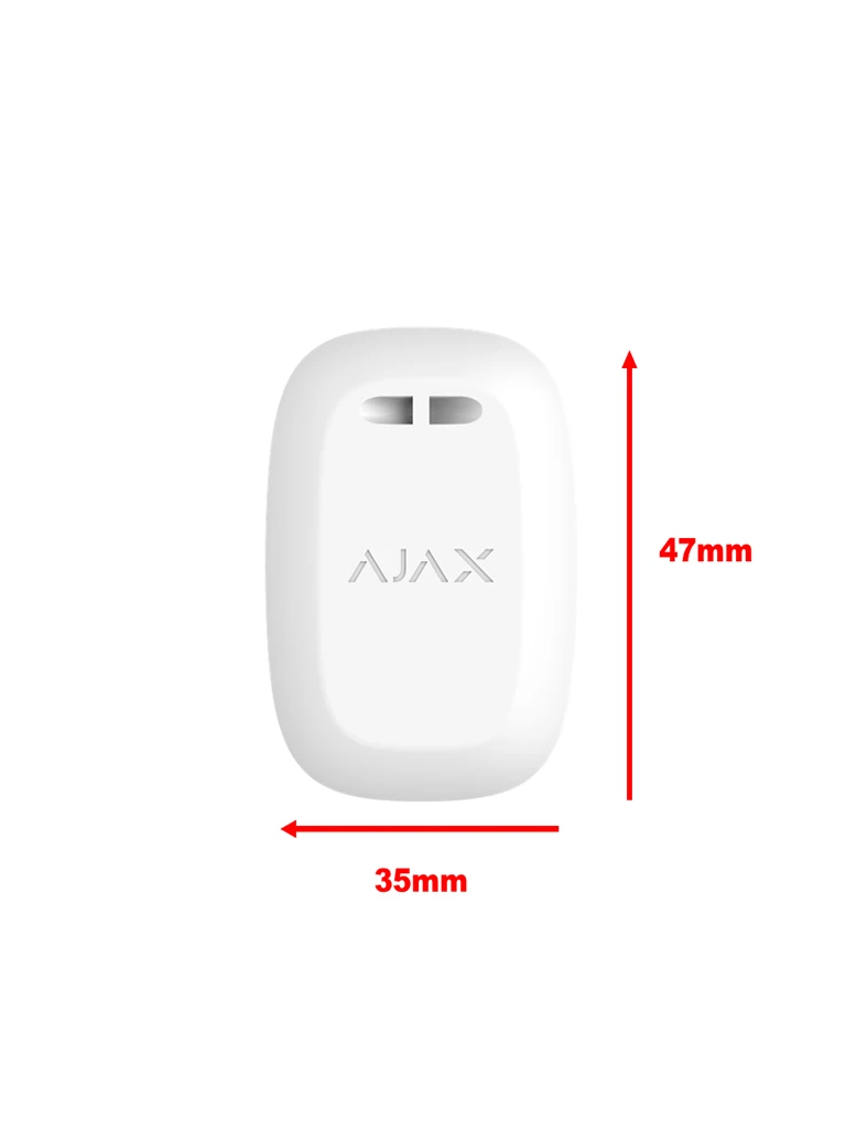 AJAX BUTTON W - BOTÓN INTELIGENTE MULTIFUNCIONAL. BOTÓN DE PÁNICO / CONTROL DE DISPOSITIVOS DE AUTOMATIZACIÓN / SILENCIAR ALARMAS DE DETECTORES DE INCENDIOS. COLOR BLANCO (28203.26.WH3) #VIVESEGURO #AJAXBUTTON-Botones-AJAX-Bsai Seguridad & Controles