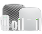AJAX KIT RESIDENCIAL EXT - PANEL DE ALARMA HUB2(4G) CONEXIÓN ETHERNET/ 4G COLOR BLANCO/ APP “AJAX PRO” IOS Y ANDROID, 1 SENSOR DE MOVIMIENTO, 2 DETECTORES PARA PUERTA O VENTANA, 1 CONTROL REMOTO Y UNA SIRENA EXTERIOR INALÁMBRICA #RESIDENCIAL