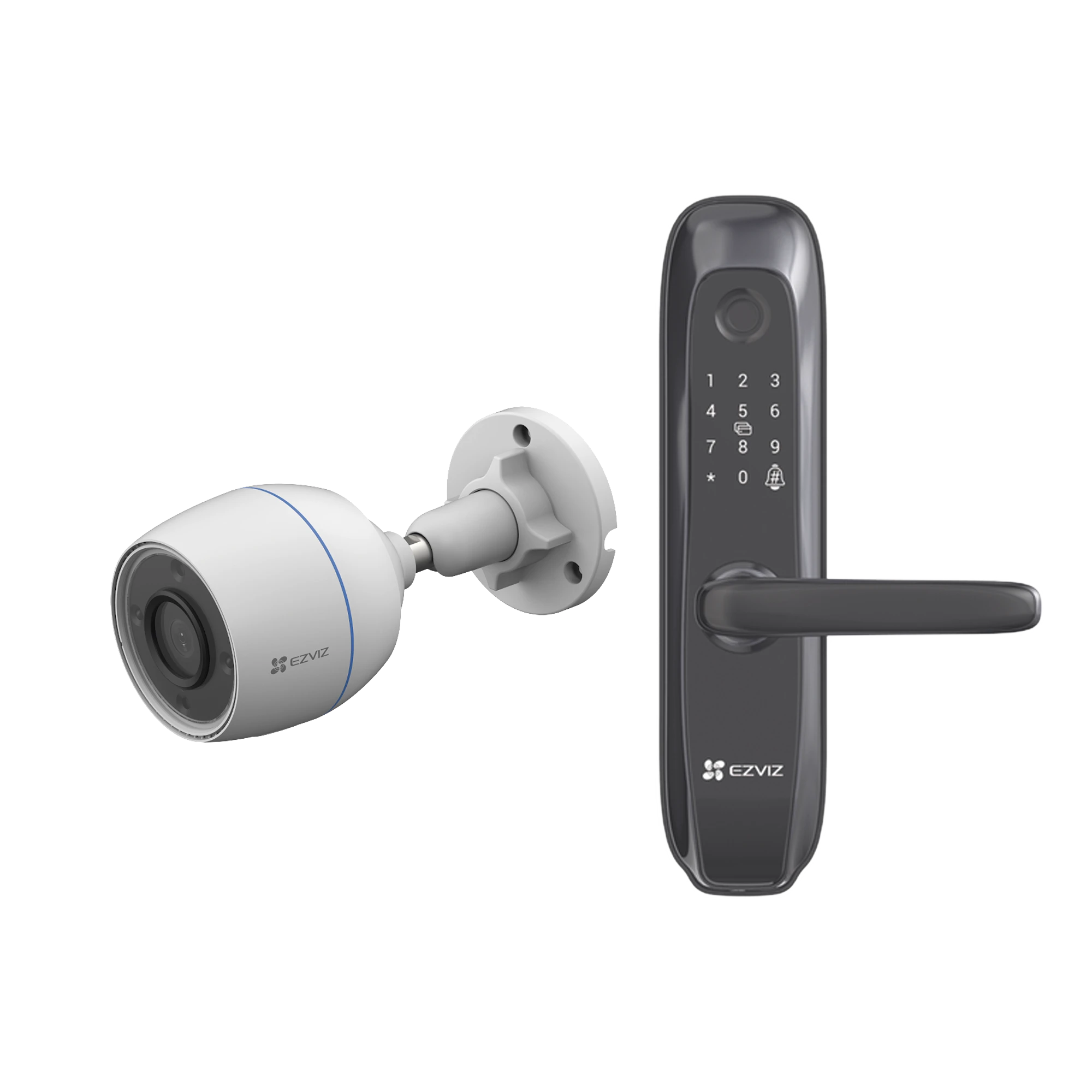 KIT DE CERRADURA INTELIGENTE CON CÁMARA IP WI-FI MODELO CS-H3C / APERTURA REMOTA DESDE LA APP / CÓDIGOS TEMPORALES PARA VISITANTES / LECTURA DE HUELLA / LECTURA DE TAG / CONTRASEÑA / BOTÓN PARA TIMBRAR / ALARMA ANTI-INTRUSION-Automatización - Casa Inteligente-EZVIZ-Bsai Seguridad & Controles