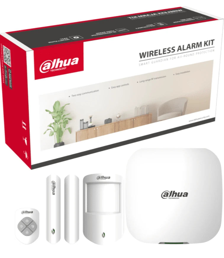 DAHUA DHI-ART-ARC3000H-03-W2 - KIT DE ALARMA INALÁMBRICO CON CONEXIÓN WIFI Y ETHERNET / MONITOREO POR APP / INCLUYE PANEL WIFI ETHERNET; UN SENSOR DE MOVIMIENTO; UN CONTACTO MAGNÉTICO; UN CONTROL REMOTO/ #ALARMASDAHUA-Paquetes de Alarma-DAHUA-Bsai Seguridad & Controles