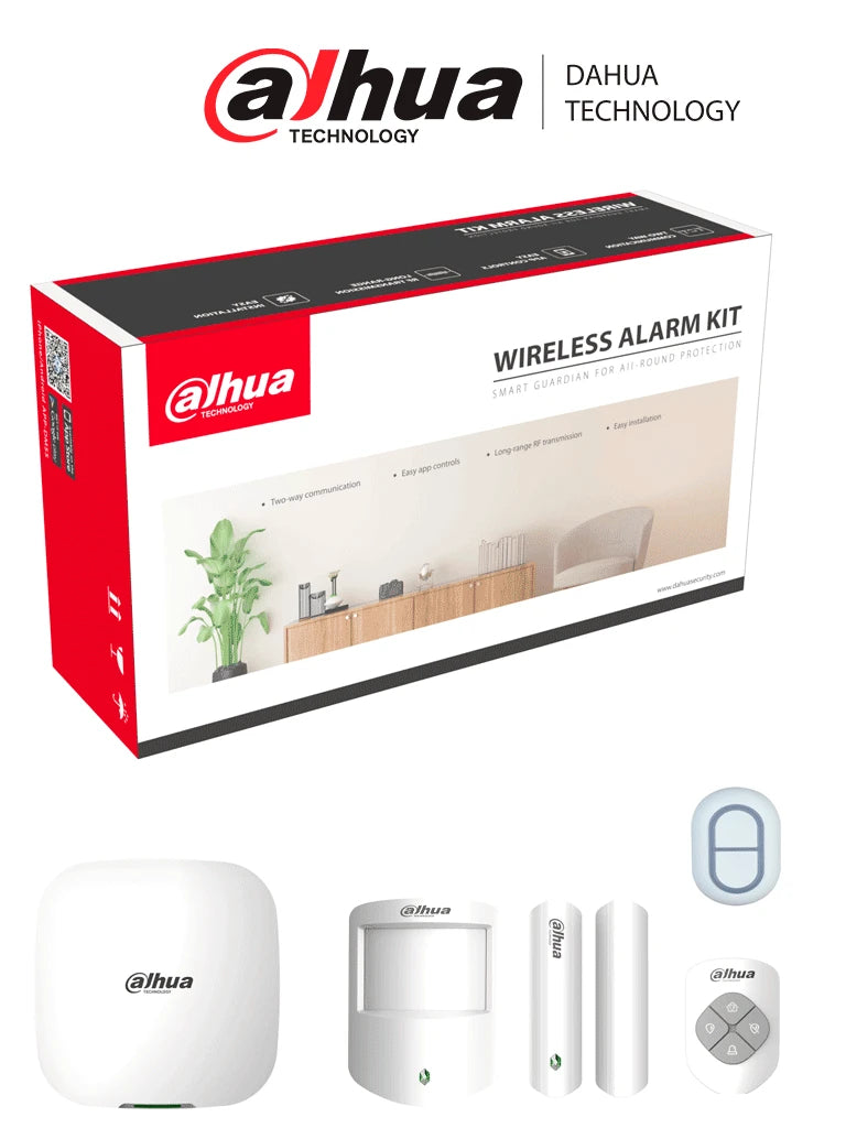 DAHUA ART-ARC3000H-03-W2+DHI-ARD822-W2 - PAQUETE DE KIT DE ALARMA WIFI Y ETHERNET + BOTÓN DE PÁNICO DE 2 BOTONES/ INCLUYE HUB / 1 CONTACTO MAGNÉTICO/ 1 CONTROL REMOTO/ 1 PIR/ 1 BOTÓN DE PÁNICO DE 2 BOTONES/ #ALARMASDAHUA (HASTA AGOTAR EXISTENCIAS)-Paquetes de Alarma-DAHUA-Bsai Seguridad & Controles