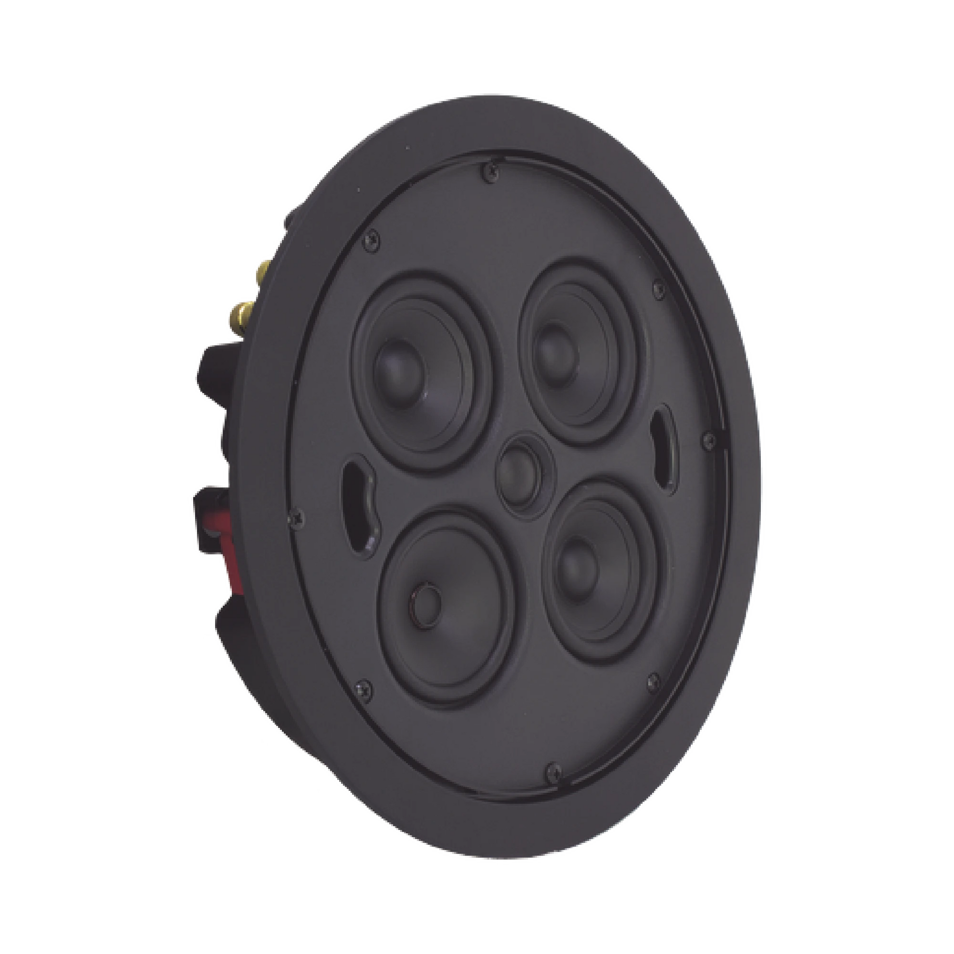 ALTAVOZ DELGADO DE 3 VÍAS PARA EMPOTRAR EN EL TECHO TRES WOOFERS DE 3 ", UN ALTAVOZ DE MEDIOS DE 3" Y (1) TWEETER DE CÚPULA DE SEDA DE 20 MM-Audio, Video y Voceo-CURRENT AUDIO-Bsai Seguridad & Controles