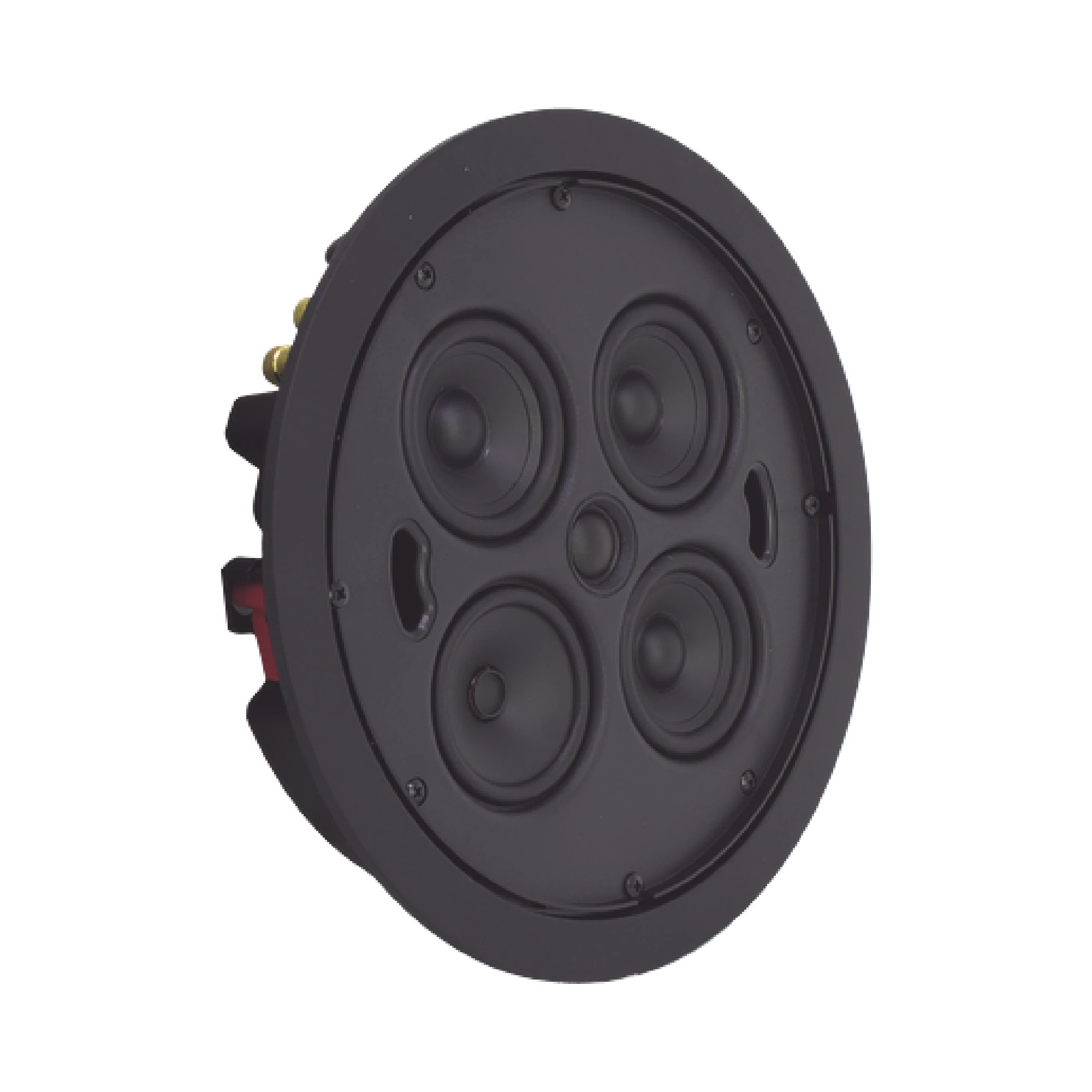 ALTAVOZ DELGADO DE 3 VÍAS PARA EMPOTRAR EN EL TECHO TRES WOOFERS DE 3 ", UN ALTAVOZ DE MEDIOS DE 3" Y (1) TWEETER DE CÚPULA DE SEDA DE 20 MM-Audio, Video y Voceo-CURRENT AUDIO-Bsai Seguridad & Controles