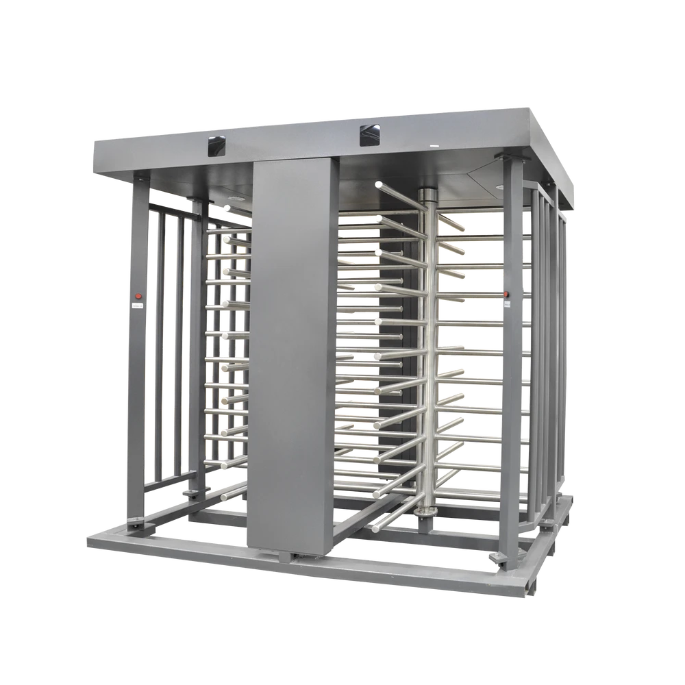 TORNIQUETE DOBLE / CUERPO COMPLETO / INTERIOR/EXTERIOR / 100% ACERO CON PINTURA GRIS / EJE CENTRAL DE ACERO INOXIDABLE / ACABADO DE LUJO / ALTO TRÁFICO-Torniquetes y Puertas de Cortesía-ACCESSPRO-Bsai Seguridad & Controles