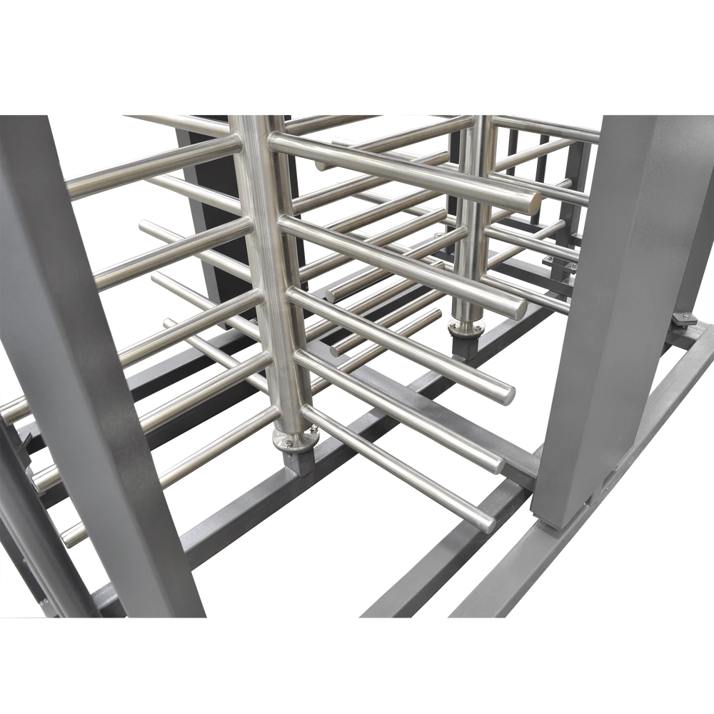 TORNIQUETE DOBLE / CUERPO COMPLETO / INTERIOR/EXTERIOR / 100% ACERO CON PINTURA GRIS / EJE CENTRAL DE ACERO INOXIDABLE / ACABADO DE LUJO / ALTO TRÁFICO-Torniquetes y Puertas de Cortesía-ACCESSPRO-Bsai Seguridad & Controles