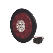 PLAFÓN CIRCULAR DE 5.4 PARA CAMIONES DE TRANSPORTE, 16 LED ULTRA BRILLANTES, COLOR ROJO/CLARO/AMBAR-Luces Perimetrales-ECCO-Bsai Seguridad & Controles