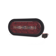PLAFÓN OVALADO DE 7.5" PARA CAMIONES DE TRANSPORTE, 16 LED ULTRA BRILLANTES, COLOR ROJO/CLARO/AMBAR-Luces Auxiliares-ECCO-Bsai Seguridad & Controles