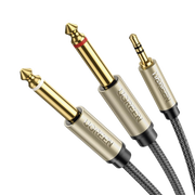 CABLE DE AUDIO PREMIUM DE 3.5 MM A 6.35MM / BLINDAJE INTERIOR MÚLTIPLE / TRANSFERENCIA DE AUDIO SIN PÉRDIDAS / 5 METROS / CAJA DE ALEACIÓN DE ZINC / AMPLIA COMPATIBILIDAD.-Audio, Video y Voceo-UGREEN-Bsai Seguridad & Controles