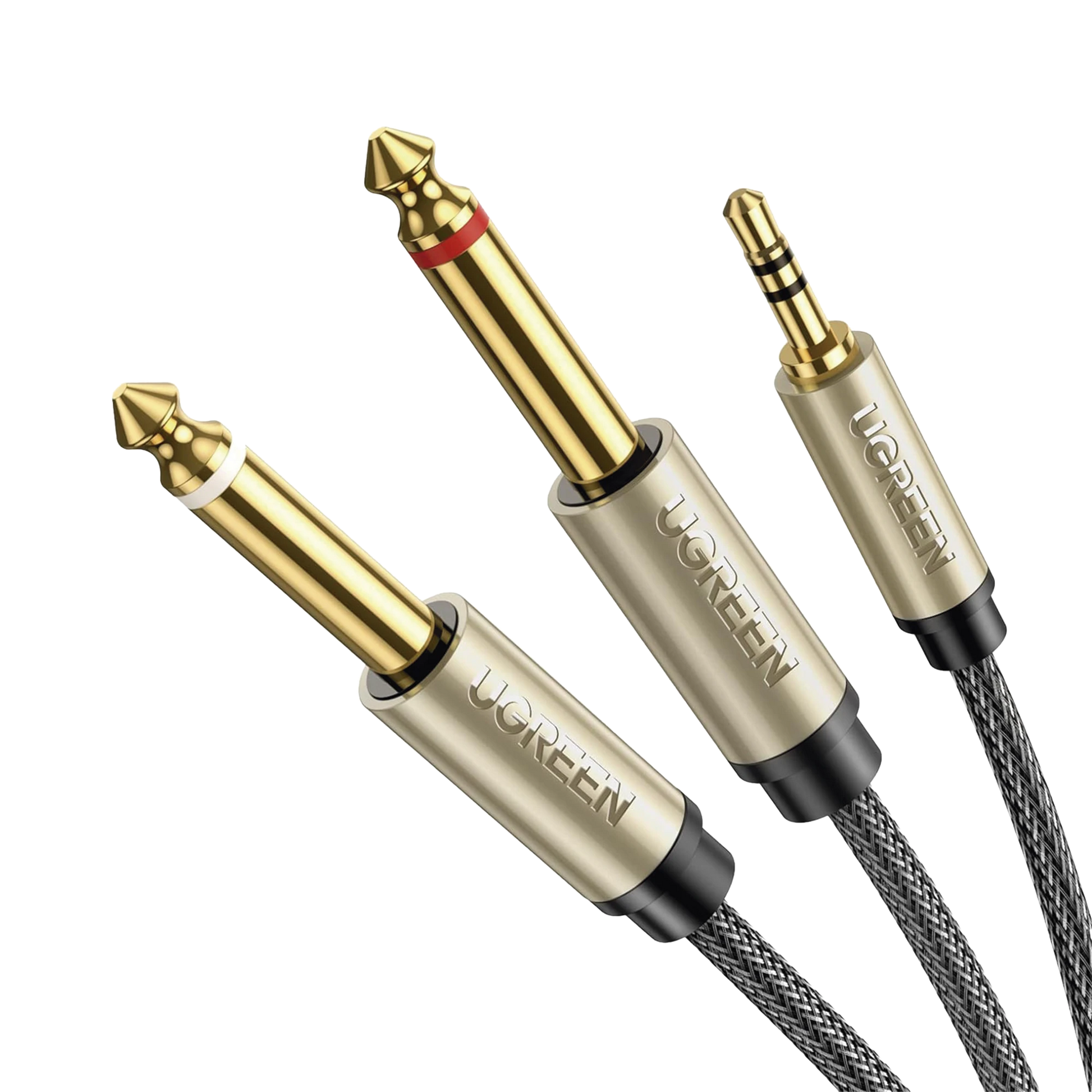 CABLE DE AUDIO PREMIUM DE 3.5 MM A 6.35MM / BLINDAJE INTERIOR MÚLTIPLE / TRANSFERENCIA DE AUDIO SIN PÉRDIDAS / 5 METROS / CAJA DE ALEACIÓN DE ZINC / AMPLIA COMPATIBILIDAD.-Audio, Video y Voceo-UGREEN-Bsai Seguridad & Controles