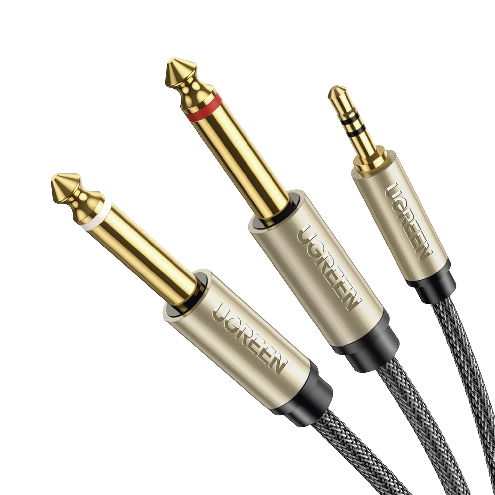 CABLE DE AUDIO PREMIUM DE 3.5 MM A 6.35MM / BLINDAJE INTERIOR MÚLTIPLE / TRANSFERENCIA DE AUDIO SIN PÉRDIDAS / 5 METROS / CAJA DE ALEACIÓN DE ZINC / AMPLIA COMPATIBILIDAD.-Audio, Video y Voceo-UGREEN-Bsai Seguridad & Controles