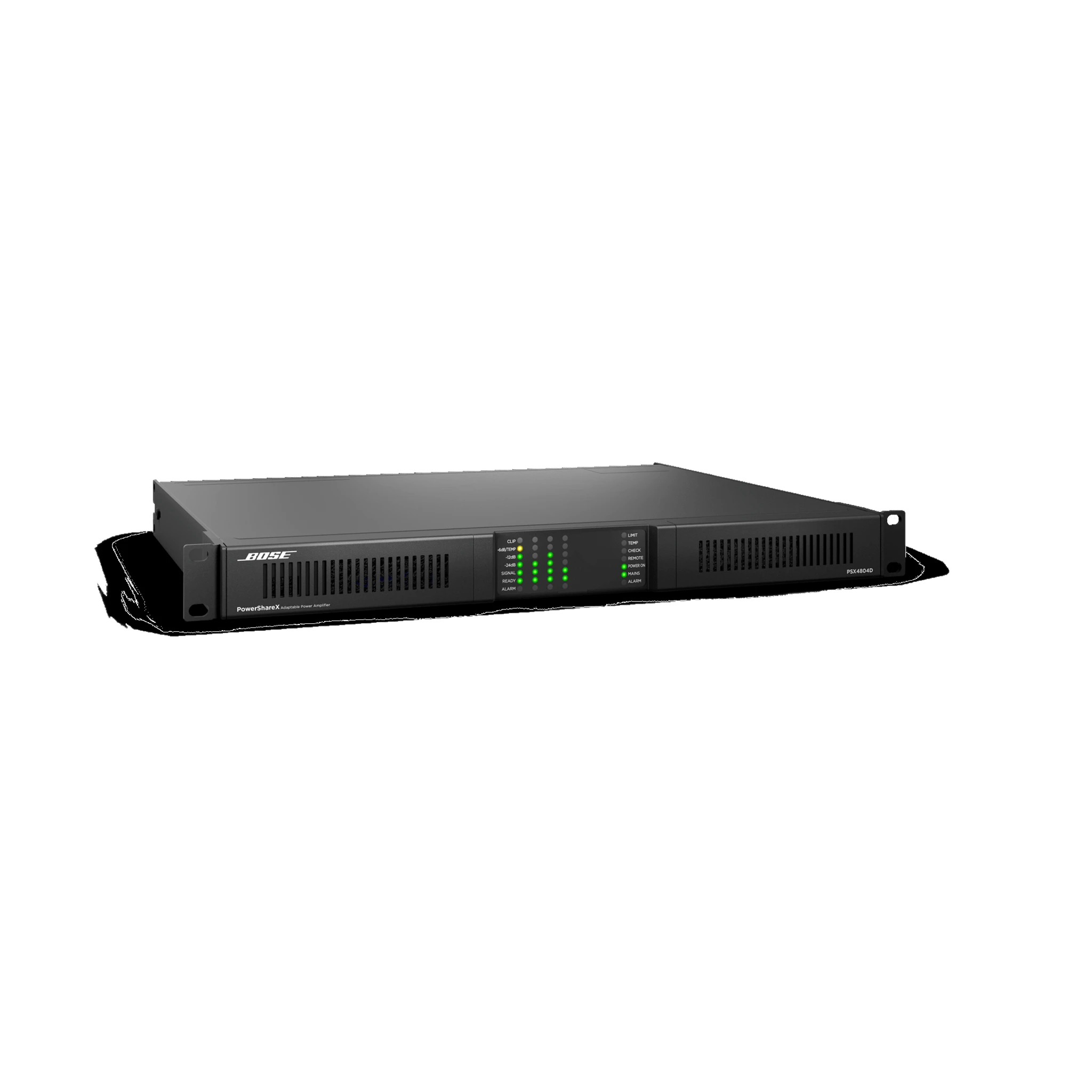 AMPLIFICADOR DE AUDIO POWERSHAREX | 4X1200W | POTENCIA ADAPTABLE | DSP | DANTE | BAJA IMPEDANCIA | 70/100V-Audio residencial/Comercial-BOSE PROFESSIONAL-PSX4804D-Bsai Seguridad & Controles