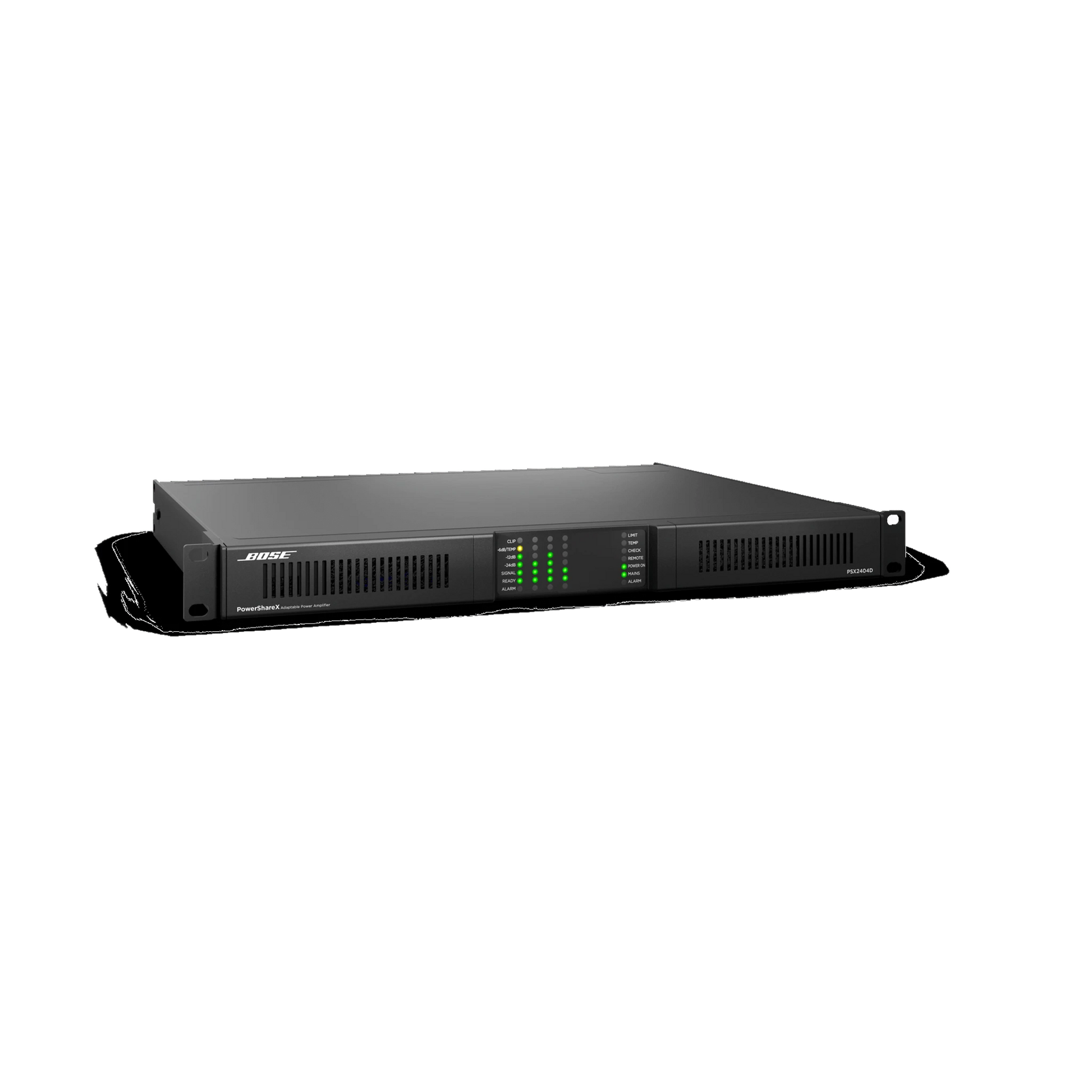 AMPLIFICADOR DE AUDIO POWERSHAREX | 4X600W | POTENCIA ADAPTABLE | DSP | DANTE | BAJA IMPEDANCIA | 70/100V-Audio residencial/Comercial-BOSE PROFESSIONAL-PSX2404D-Bsai Seguridad & Controles
