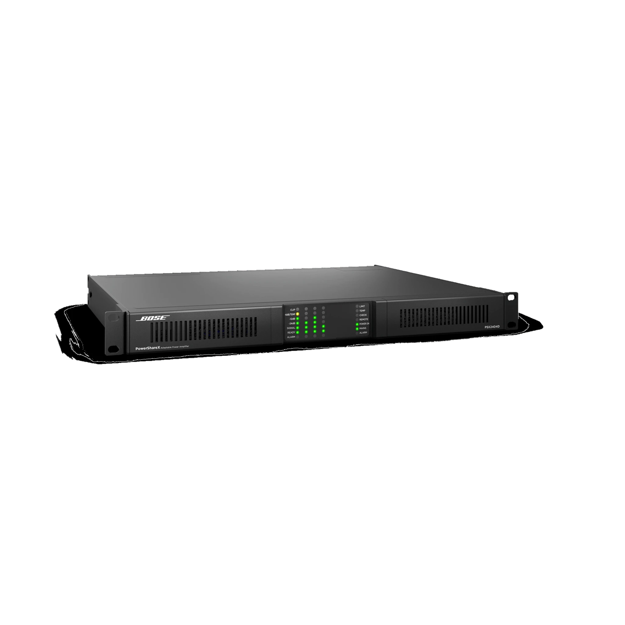 AMPLIFICADOR DE AUDIO POWERSHAREX | 4X600W | POTENCIA ADAPTABLE | DSP | DANTE | BAJA IMPEDANCIA | 70/100V-Audio residencial/Comercial-BOSE PROFESSIONAL-PSX2404D-Bsai Seguridad & Controles
