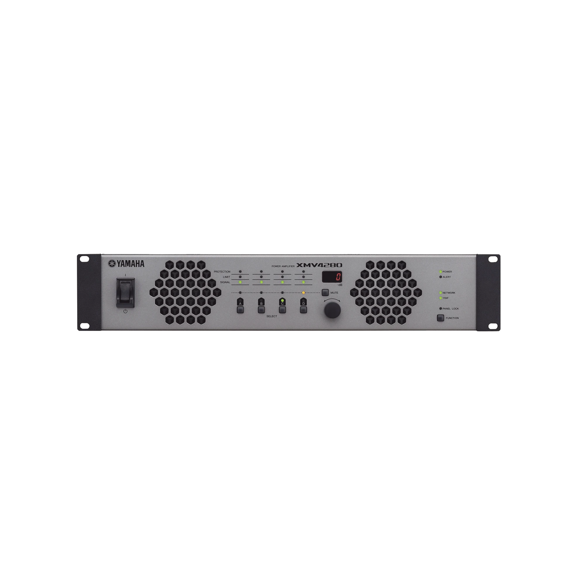 AMPLIFICADOR DE AUDIO, 4 CANALES, 280W, ALTA Y BAJA IMPEDANCIA, CONEXIÓN ANÁLOGA Y YDIF, PARA SERIE MTX-Audio residencial/Comercial-YAMAHA-XMV4280-Bsai Seguridad & Controles