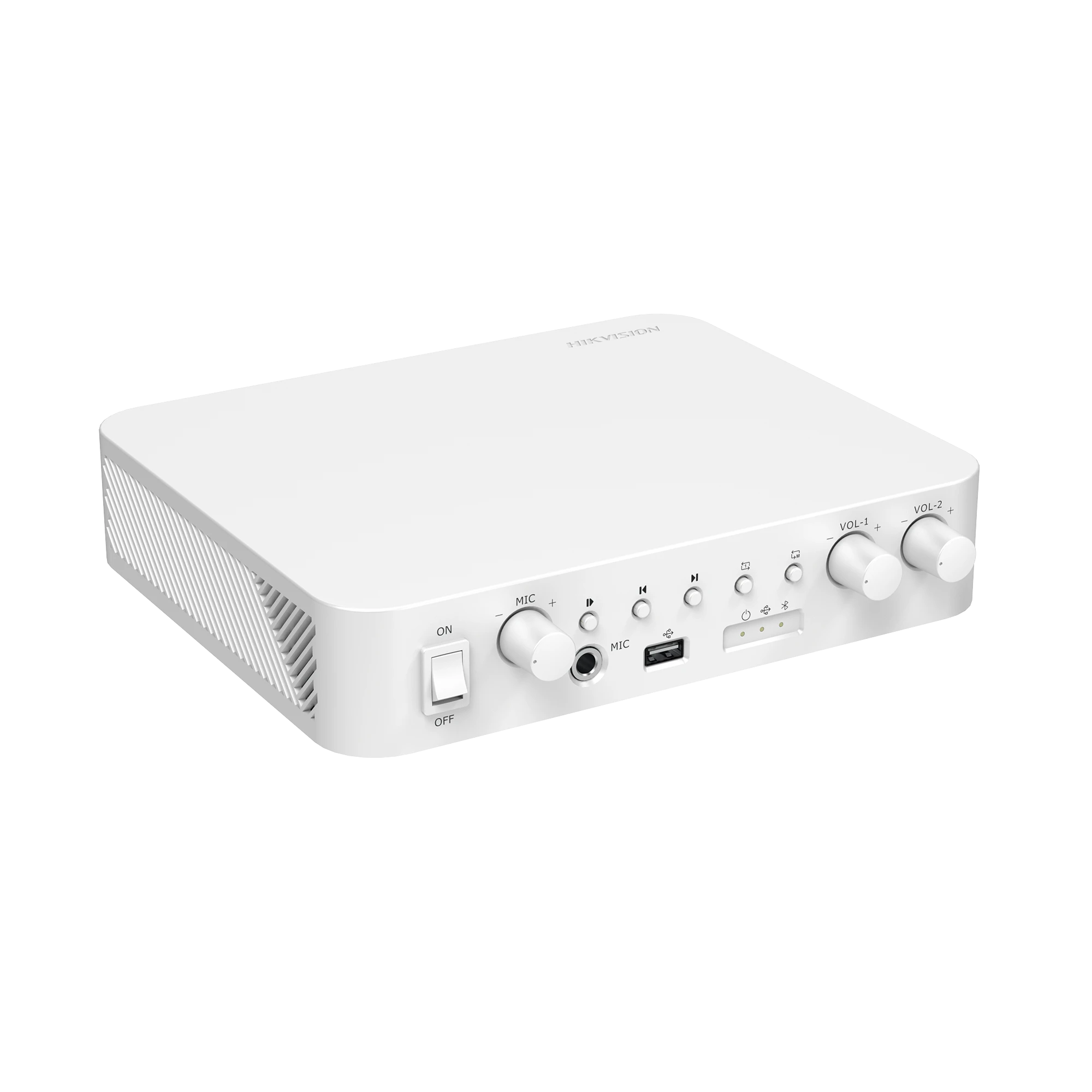 AMPLIFICADOR UNA ZONA / 2 CANALES / 30 W POR CANAL / CONEXIÓN BLUETOOTH / SALIDA 4-8 Ω X 2 / 100V COM X 2 / USO INTERIOR-Audio residencial/Comercial-HIKVISION-DS-QAE0A60G1-VB-Bsai Seguridad & Controles