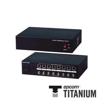(ANALÓGICO)VIDEO + PODER: 300 M, RECEPTOR DE VIDEO PASIVO + ALIMENTACIÓN DE 8 CANALE-Accesorios Videovigilancia-EPCOM TITANIUM-Bsai Seguridad & Controles