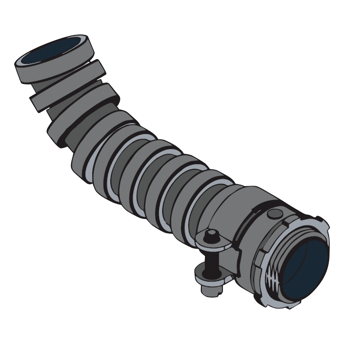 TUBO FLEXIBLE DE 1/2" (13 MM) EN ACERO GALVANIZADO / ROLLO CON 20 M.