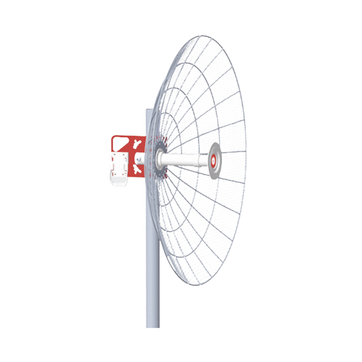 ANTENA DIRECCIONAL DE ALTA RESISTENCIA LA VIENTO, GANANCIA DE 30 DBI, FRECUENCIA (4.9 - 6.5 GHZ), POLARIZACIÓN DOBLE, INCLUYE MONTAJE PARA TORRE O MÁSTIL-Enlaces PtP y PtMP-TXPRO-Bsai Seguridad & Controles