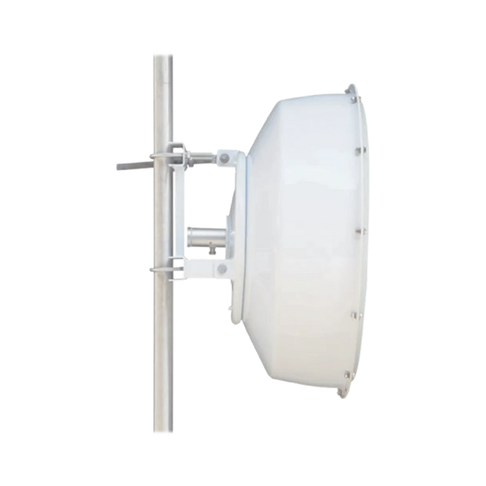 ANTENA DIRECCIONAL DE ALTA RESISTENCIA, GANANCIA 30 DBI, (4.9 -6.4 GHZ), PLATO HONDO PARA MAYOR INMUNIDAD AL RUIDO, CONECTORES N-HEMBRA, MONTAJE INCLUIDO.-Enlaces de Backhaul-TXPRO-Bsai Seguridad & Controles