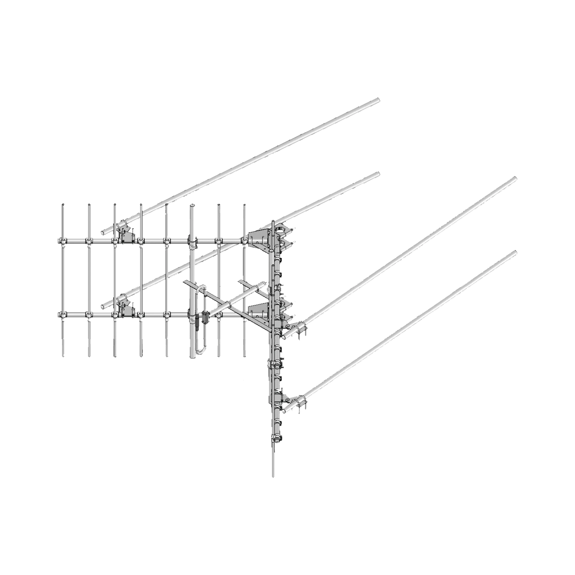 ANTENA DIRECCIONAL REFLECTOR DE ESQUINA, 148-174 MHZ, 50 OHM, 10 DBD (12 DBI), 250 WATT, N MACHO.-Antenas-SINCLAIR-Bsai Seguridad & Controles