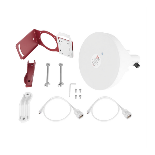 ANTENA SECTORIAL SIMÉTRICA DE 30 °, 19 DBI, 4.9-6.5 GHZ, IDEAL PARA AMBIENTES DE ALTO RUIDO, TIPO DE CONECTOR N-HEMBRA, CON MONTAJE Y JUMPERS INCLUIDOS-Enlaces PtP y PtMP-TXPRO-TXPJHSMIMO-Bsai Seguridad & Controles