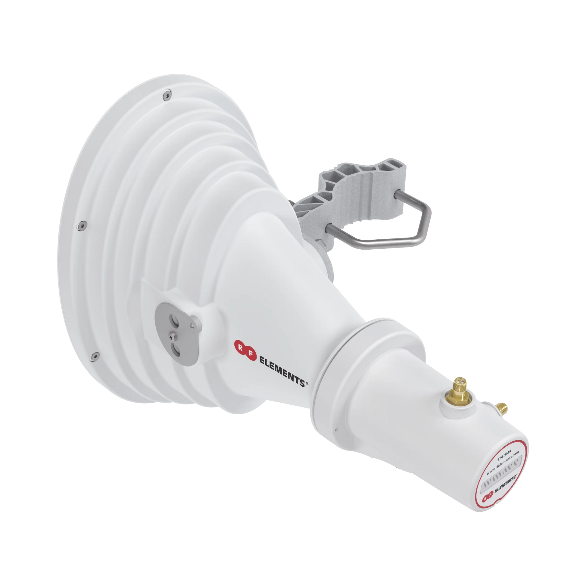 ANTENA SECTORIAL SIMÉTRICA STARTER HORN DE 45º, 5150 - 5950 MHZ, GANANCIA DE 17 DBI, CONEXIÓN DIRECTA CON RADIOS IS-5AC, PS-5AC Y IS-M5, CONEXIÓN RP-SMA-Antenas-RF ELEMENTS-Bsai Seguridad & Controles