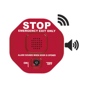 ANUNCIADOR AUDIBLE INALÁMBRICO PARA SALIDA DE EMERGENCIA, TEXTO EN INGLÉS-Sirenas-STI-Bsai Seguridad & Controles