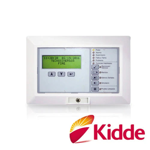 ANUNCIADOR REMOTO LCD VIGILANT RLCD-C-SP / K-RLCD-C-SP ESP A 4 HILOS EN ESPAÑOL, CUENTA CON CONTROLES COMUNES (SILENCIAR PANEL, RESET, SILENCIAR ALARMA) COMPATIBLE CON LOS PANELES VS1 Y VS4, LISTADO UL, ULC-Paneles-KIDDE-Bsai Seguridad & Controles