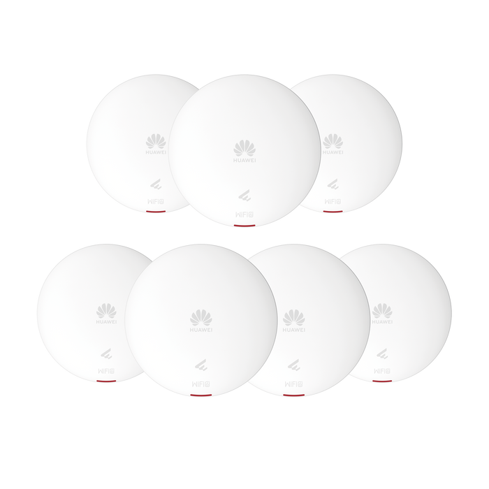 KIT DE 7 - PUNTO DE ACCESO WI-FI 6 / 1.775 GBPS / MU-MIMO 2X2:2 (2.4GHZ Y 5GHZ) / SMART ANTENNA 20% MÁS COBERTURA / INSTALACIÓN EN TECHO Y PARED / SEGURIDAD WP3 / CON ADMINISTRACIÓN GRATUITA DESDE LA NUBE-Redes WiFi-HUAWEI-AP361-KIT7-Bsai Seguridad & Controles