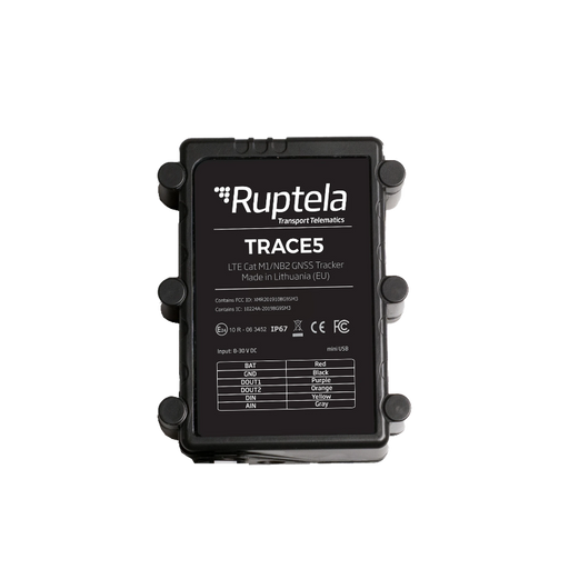 LOCALIZADOR VEHICULAR 2G Y 4G IP67 / RASTREO / CONDUCCIÓN EFICIENTE / DETECCION DE JAMMER / IDEAL PARA MOTOCICLETAS / APAGADO REMOTO-Trackers GPS-RUPTELA-TRACE5PLUS-Bsai Seguridad & Controles