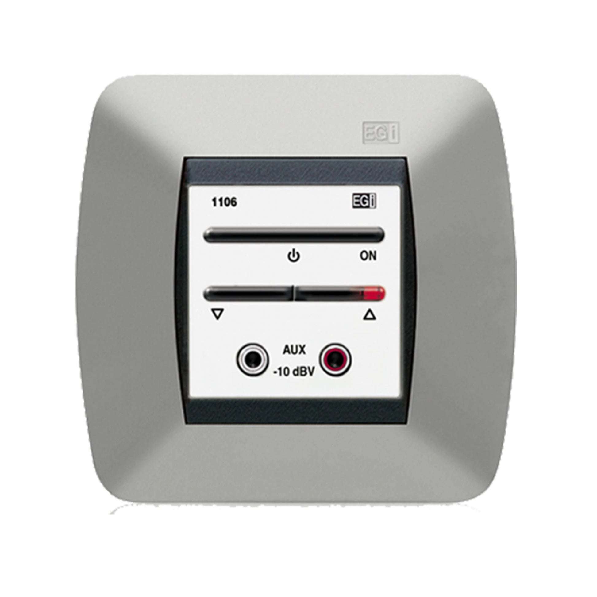 MÓDULO DE ENTRADA PARA SEÑAL DE AUDIO AUXILIAR CON ENCENDIDO/APAGADO Y REGULACIÓN DE VOLUME, COLOR BLANCO-Audio IP-EGI AUDIO SOLUTIONS-Bsai Seguridad & Controles