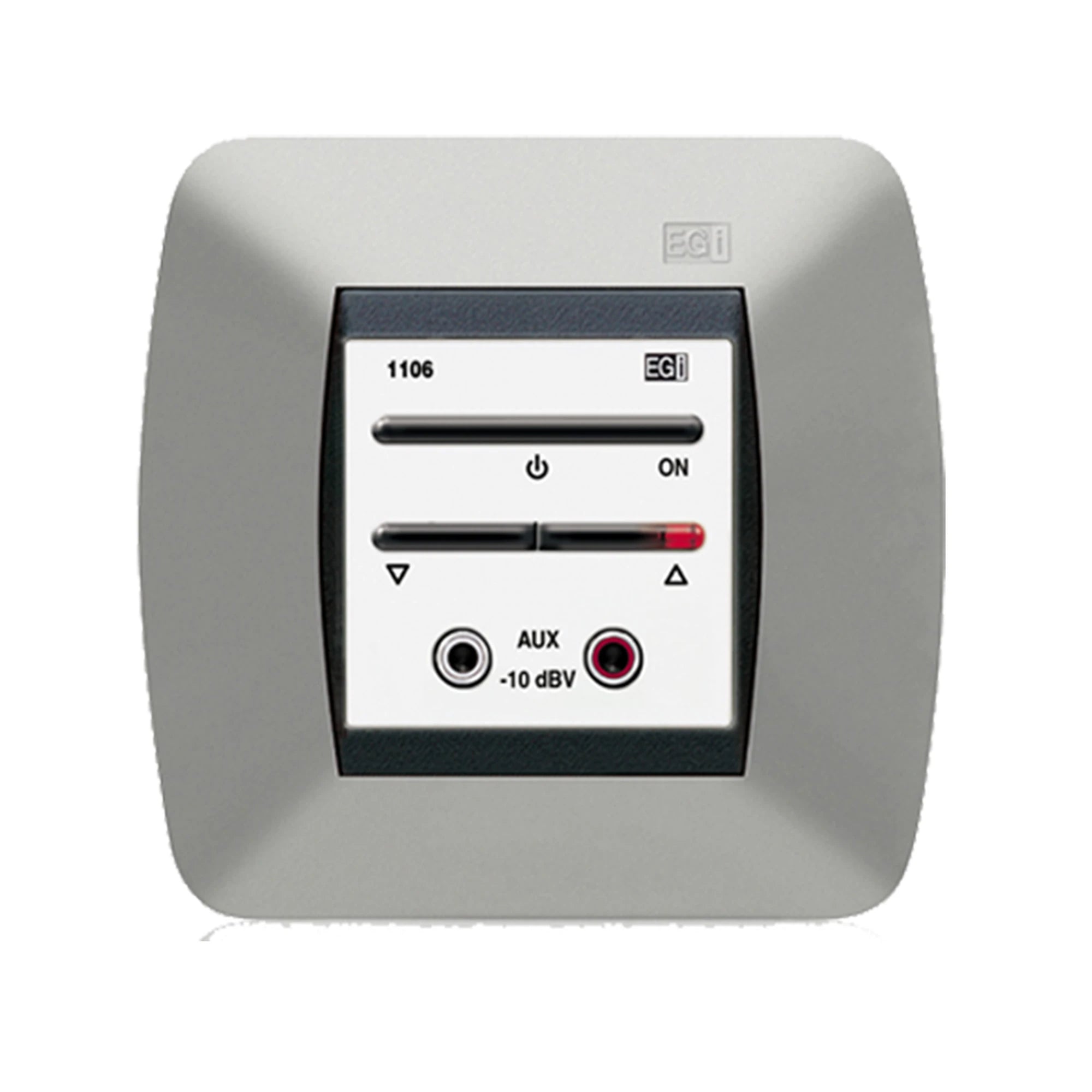 MÓDULO DE ENTRADA PARA SEÑAL DE AUDIO AUXILIAR CON ENCENDIDO/APAGADO Y REGULACIÓN DE VOLUME, COLOR BLANCO-Audio IP-EGI AUDIO SOLUTIONS-Bsai Seguridad & Controles