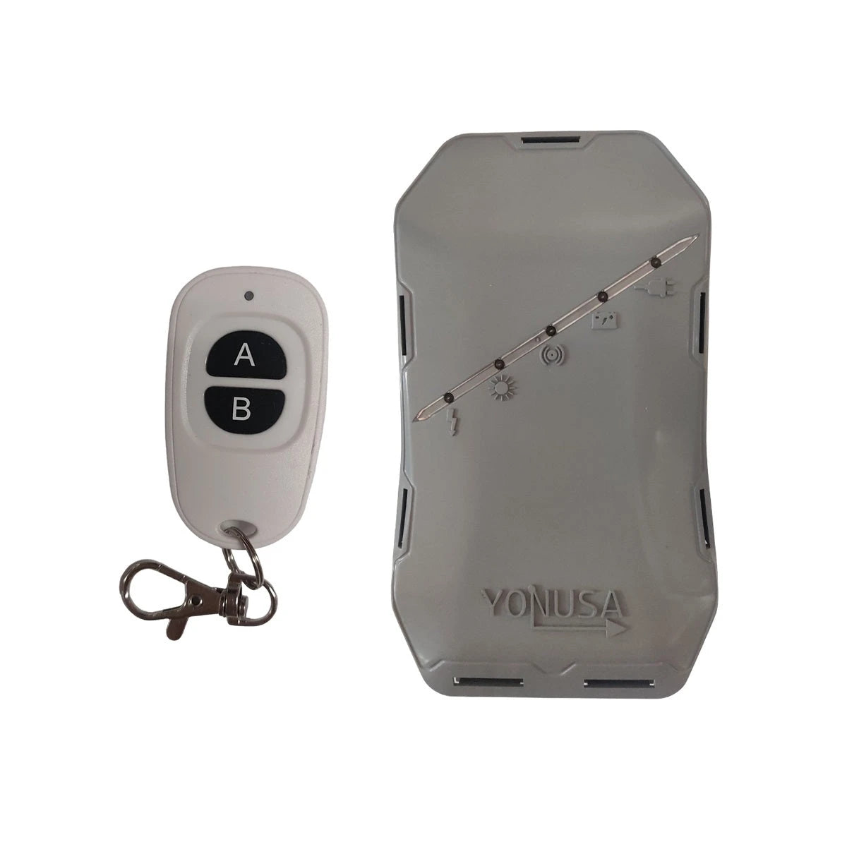 ENERGIZADOR PARA CERCA ELECTRIFICADA HS YONUSA. CUBRE 500 METROS LINEALES O 100 METROS EN 5 LÍNEAS. INCLUYE CONTROL REMOTO (ENCENDIDO / APAGADO). COMPATIBLE CON MÓDULO WIFI YONUSA.-Cercas electrificadas-YONUSA-Bsai Seguridad & Controles