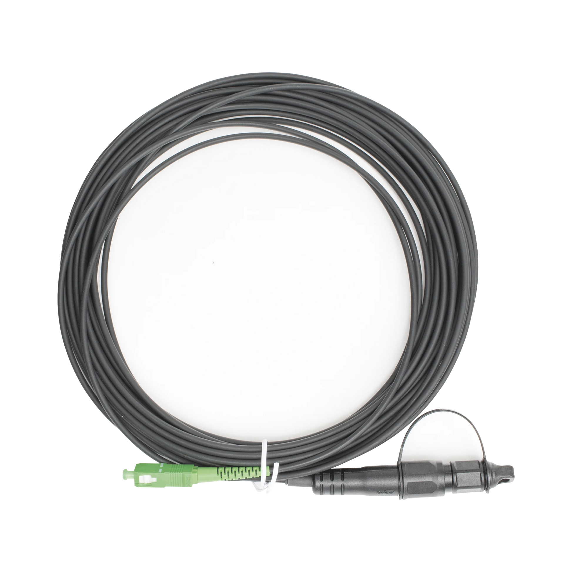 JUMPER DE FIBRA ÓPTICA, CONECTOR SC/APC - CONEXIÓN A CAJA FDP460, REDONDO, 10 METROS, FORRO 3 MM, G657A2, NEGRO-Jumpers y Pigtails-FIBERHOME-Bsai Seguridad & Controles