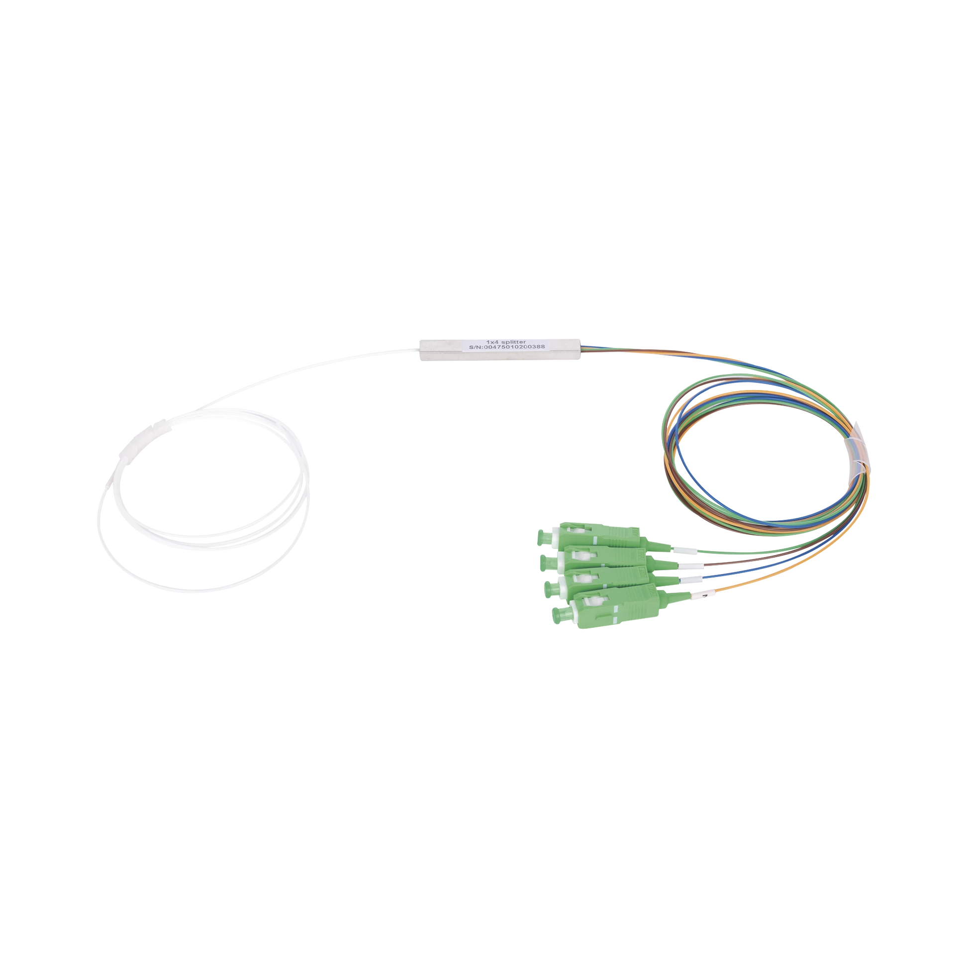 SPLITTER (DIVISOR ÓPTICO) TIPO PLC, DE 1X4, CONECTORES SC/APC DE SALIDA-Redes FTTH/PON-FIBERHOME-Bsai Seguridad & Controles