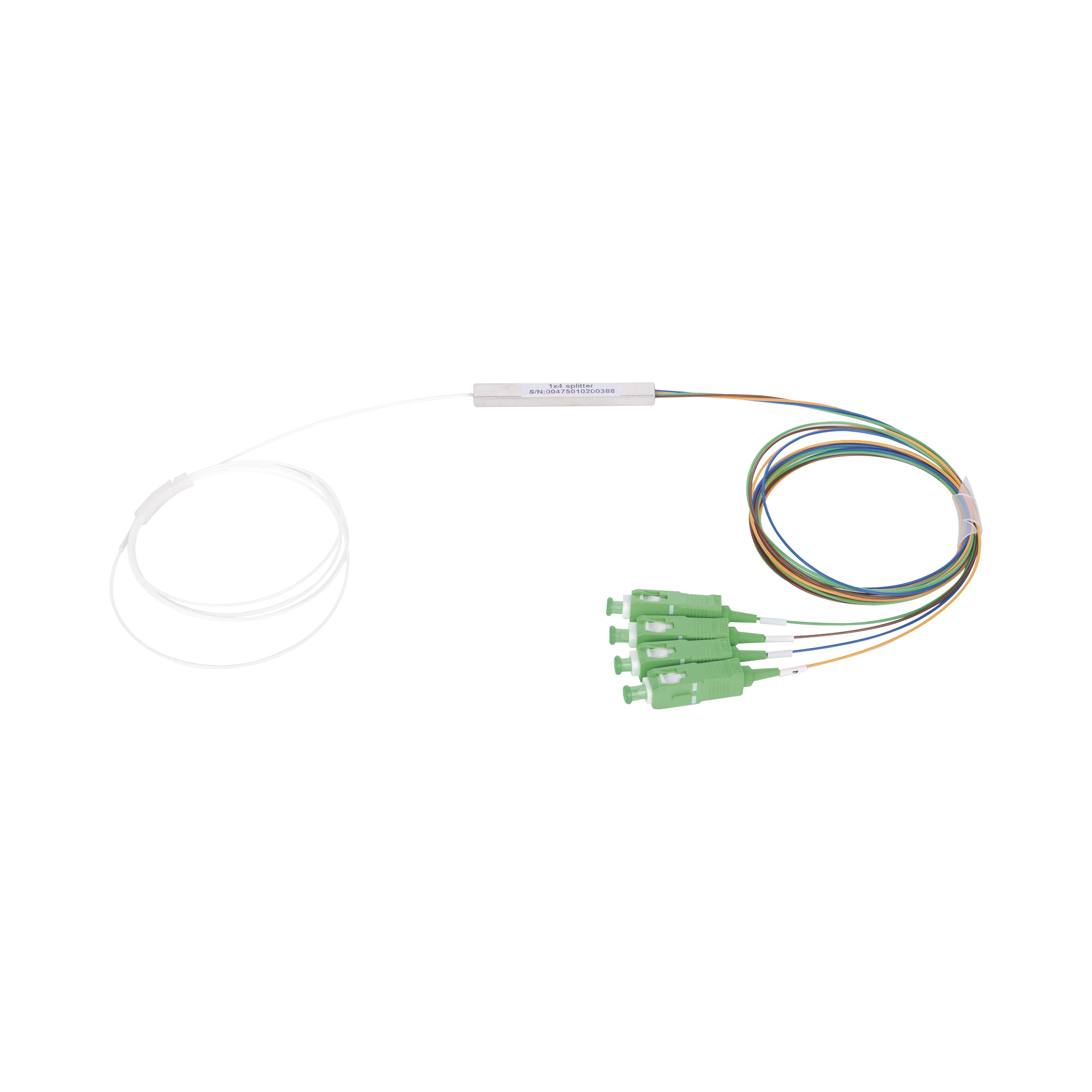 SPLITTER (DIVISOR ÓPTICO) TIPO PLC, DE 1X4, CONECTORES SC/APC DE SALIDA-Redes FTTH/PON-FIBERHOME-Bsai Seguridad & Controles