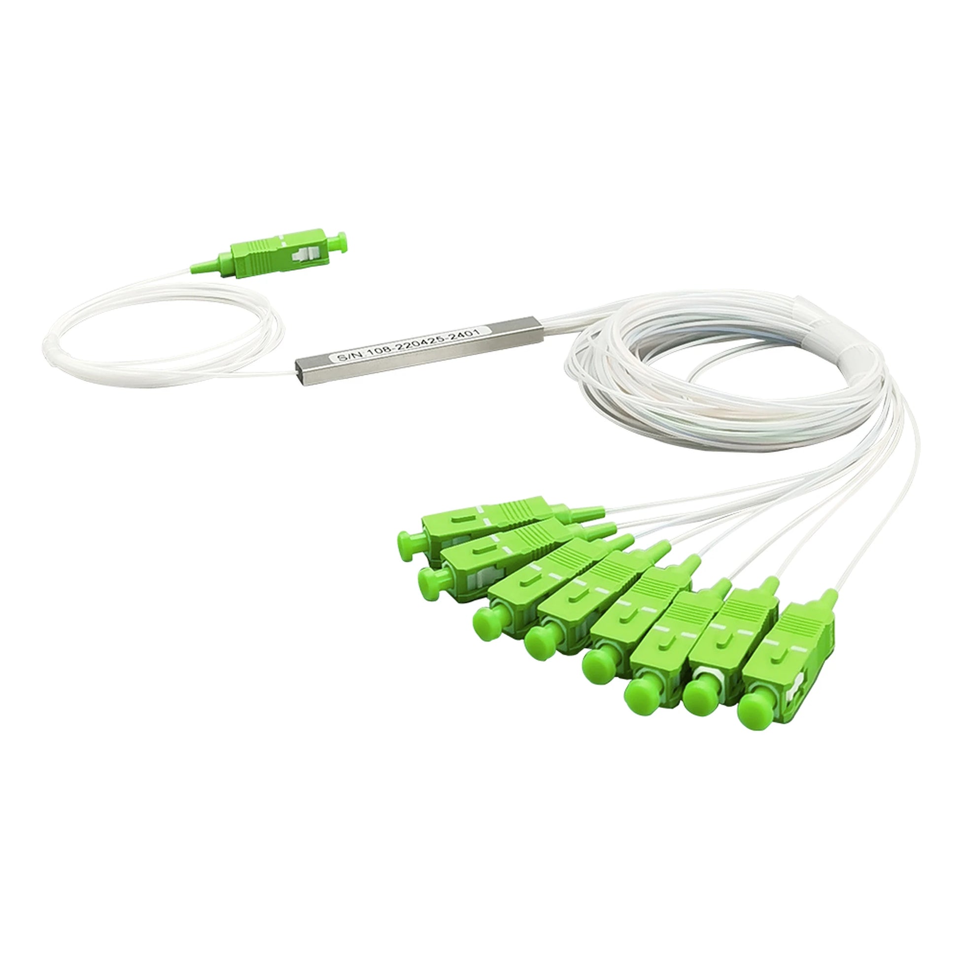 SPLITTER (DIVISOR ÓPTICO) TIPO PLC, 1X8, CONECTORES SC/APC-Redes FTTH/PON-TEMPO-Bsai Seguridad & Controles