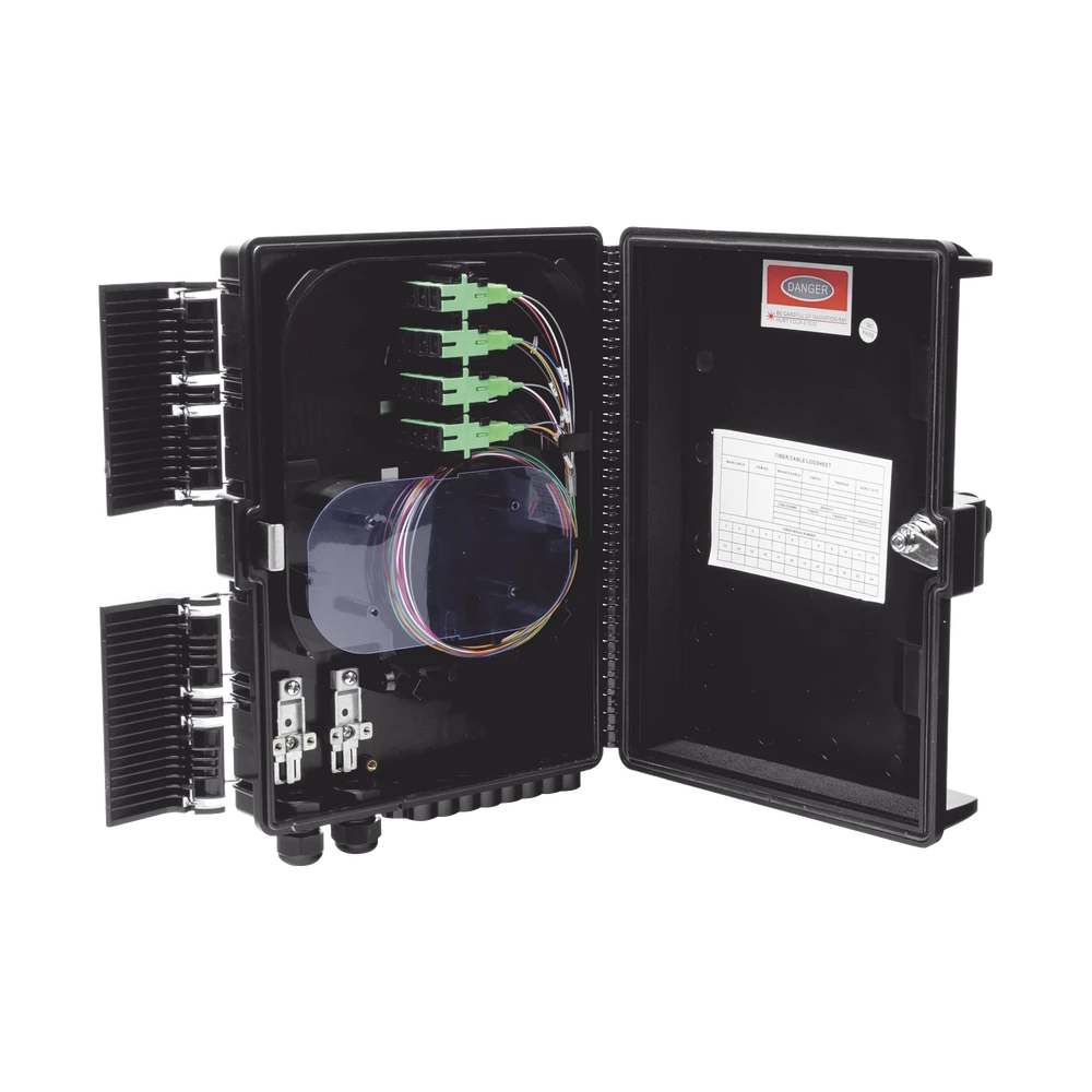 CIERRE DE EMPALME PARA 24 FUSIONES DE FIBRA ÓPTICA, INTERIOR/EXTERIOR, CON 16 ACOPLADORES SC/APC Y SPLITTER 1X16, IP65-Redes FTTH/PON-FIBERHOME-Bsai Seguridad & Controles