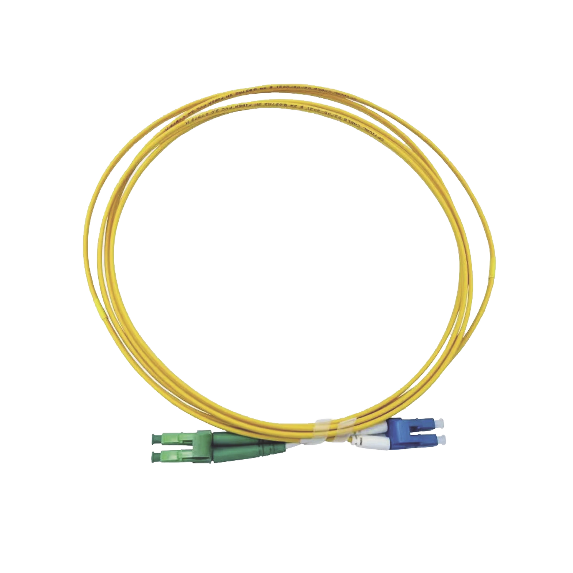JUMPER DE FIBRA ÓPTICA MONOMODO 9/125 LC/UPC-LC/APC, OFNR (RISER), 2.0 MM, DÚPLEX, AMARILLO, 3 METROS-Fibra Óptica-LINKEDPRO BY EPCOM-Bsai Seguridad & Controles
