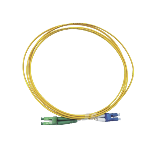 JUMPER DE FIBRA ÓPTICA MONOMODO 9/125 LC/UPC-LC/APC, OFNR (RISER), 2.0 MM, DÚPLEX, AMARILLO, 3 METROS-Fibra Óptica-LINKEDPRO BY EPCOM-LP-FO-LCU-LCA-03-Bsai Seguridad & Controles