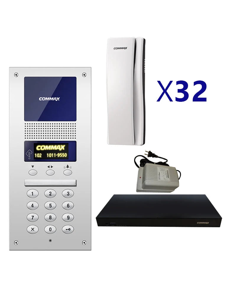 COMMAX AUDIOGATEPAK32 - PAQUETE PARA 32 APARTAMENTOS / AUDIO BIDIRECCIONAL / APERTURA DE PUERTA-Audioporteros-COMMAX-Bsai Seguridad & Controles