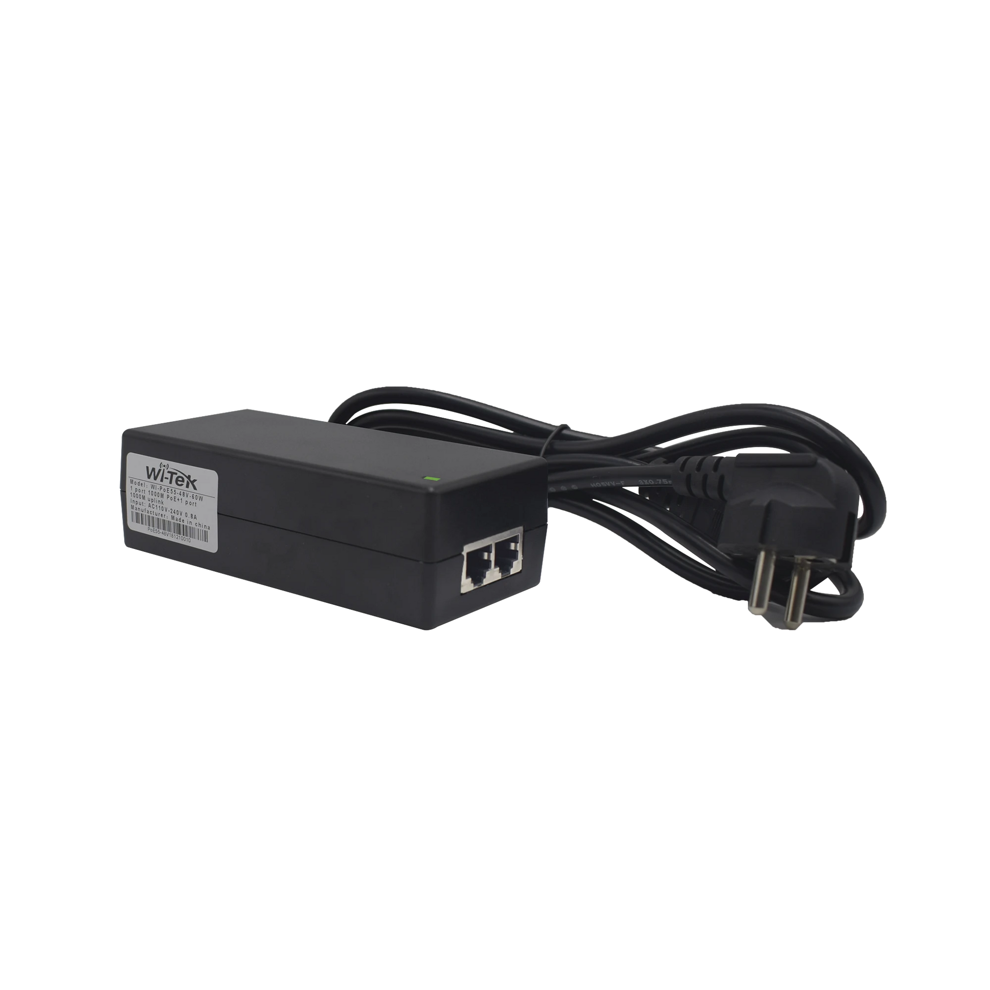 INYECTOR HI-POE 60W / POE 802.3 AF/AT/BT 48V / CONEXIÓN PLUG AND PLAY / ALCANCE DE HASTA 100 METROS / APLICACIONES CCTV-Energía-WI-TEK-Bsai Seguridad & Controles