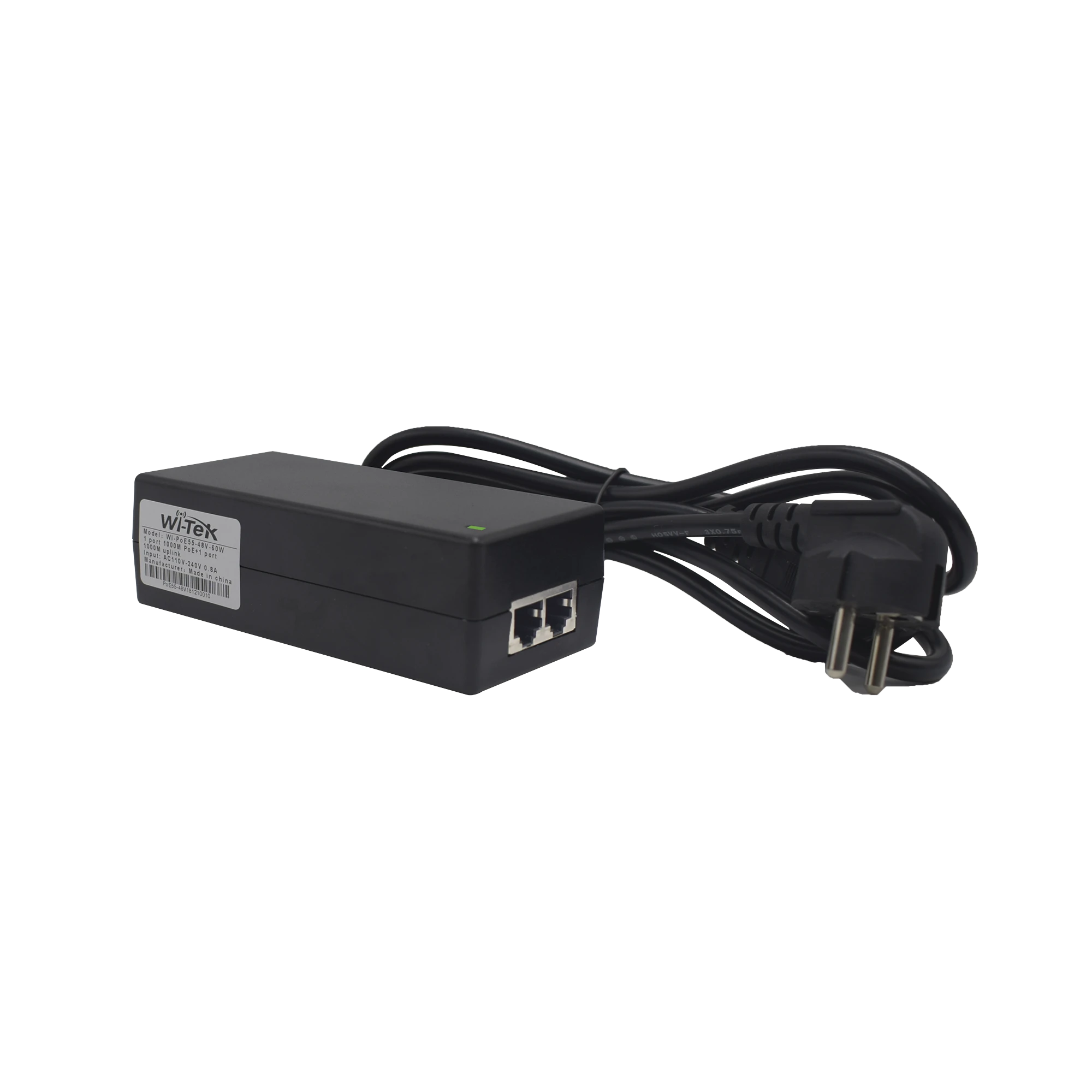 INYECTOR HI-POE 60W / POE 802.3 AF/AT/BT 48V / CONEXIÓN PLUG AND PLAY / ALCANCE DE HASTA 100 METROS / APLICACIONES CCTV-Energía-WI-TEK-Bsai Seguridad & Controles