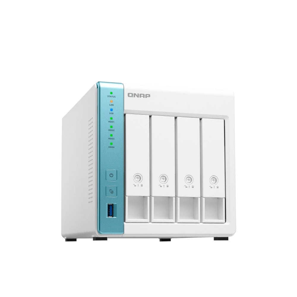 NAS QNAP TS-431K-US PROCESADOR ALPINE AL214 / MEMORIA RAM 1GB / 4 BAHIAS FRONTALES SATA 3.5 PULGADAS Y 2.5 PULGADAS / 2 PUERTOS RJ45 1GBE / MONTAJE EN ESCRITORIO / APLICACIONES DE USO PERSONAL PARA COMPARTIR Y RESPALDAR DATOS EN LA NUBE-Servidores NAS / STORAGE-QNAP-Bsai Seguridad & Controles