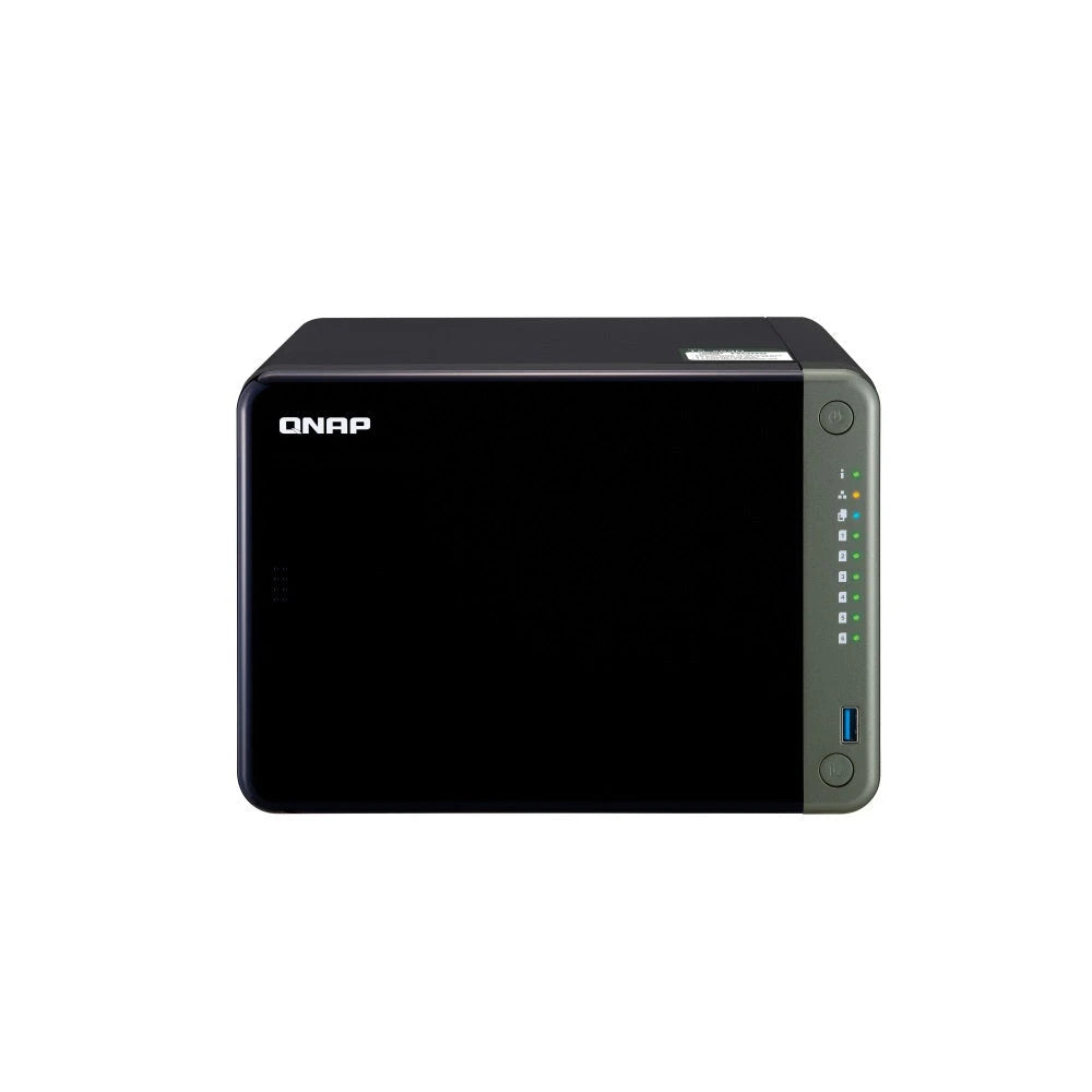 NAS QNAP TS-653D-4G-US PROCESADOR INTEL CELERON J4125 / MEMORIA RAM 4GB / 6 BAHIAS FRONTALES SATA 3.5 PULGADAS Y 2.5 PULGADAS / 2 PUERTOS RJ45 2.5GBE / MONTAJE EN ESCRITORIO / APLICACIONES DE USO PERSONAL PARA COMPARTIR Y RESPALDAR DATOS EN LA NUBE-Servidores NAS / STORAGE-QNAP-Bsai Seguridad & Controles