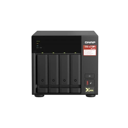 NAS QNAP TS-473A-8G-US PROCESADOR AMD RYZEN V1500B / MEMORIA RAM 8GB / 4 BAHIAS FRONTALES SATA 3.5 PULGADAS Y 2.5 PULGADAS / 2 PUERTOS RJ45 2.5GBE / MONTAJE EN ESCRITORIO / APLICACIONES PYME PARA COMPARTIR Y RESPALDAR DATOS EN LA NUBE-Servidores NAS / STORAGE-QNAP-Bsai Seguridad & Controles